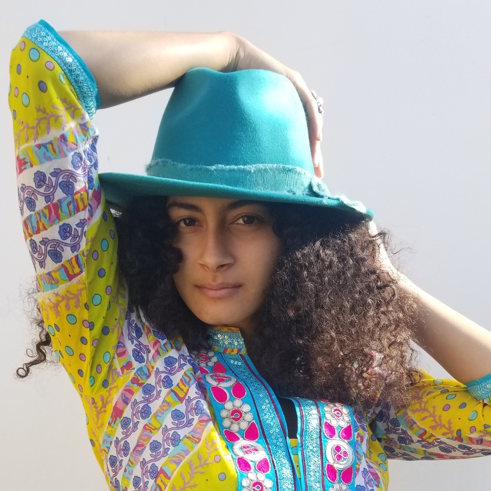 Teal Felt Fedora SOLD